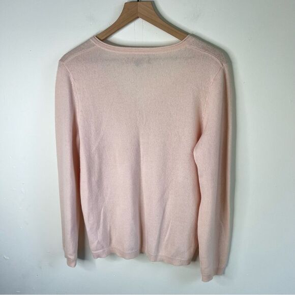 Alex Marie Pink V-Neck Lightweight Sweater size Large - Picture 5 of 6